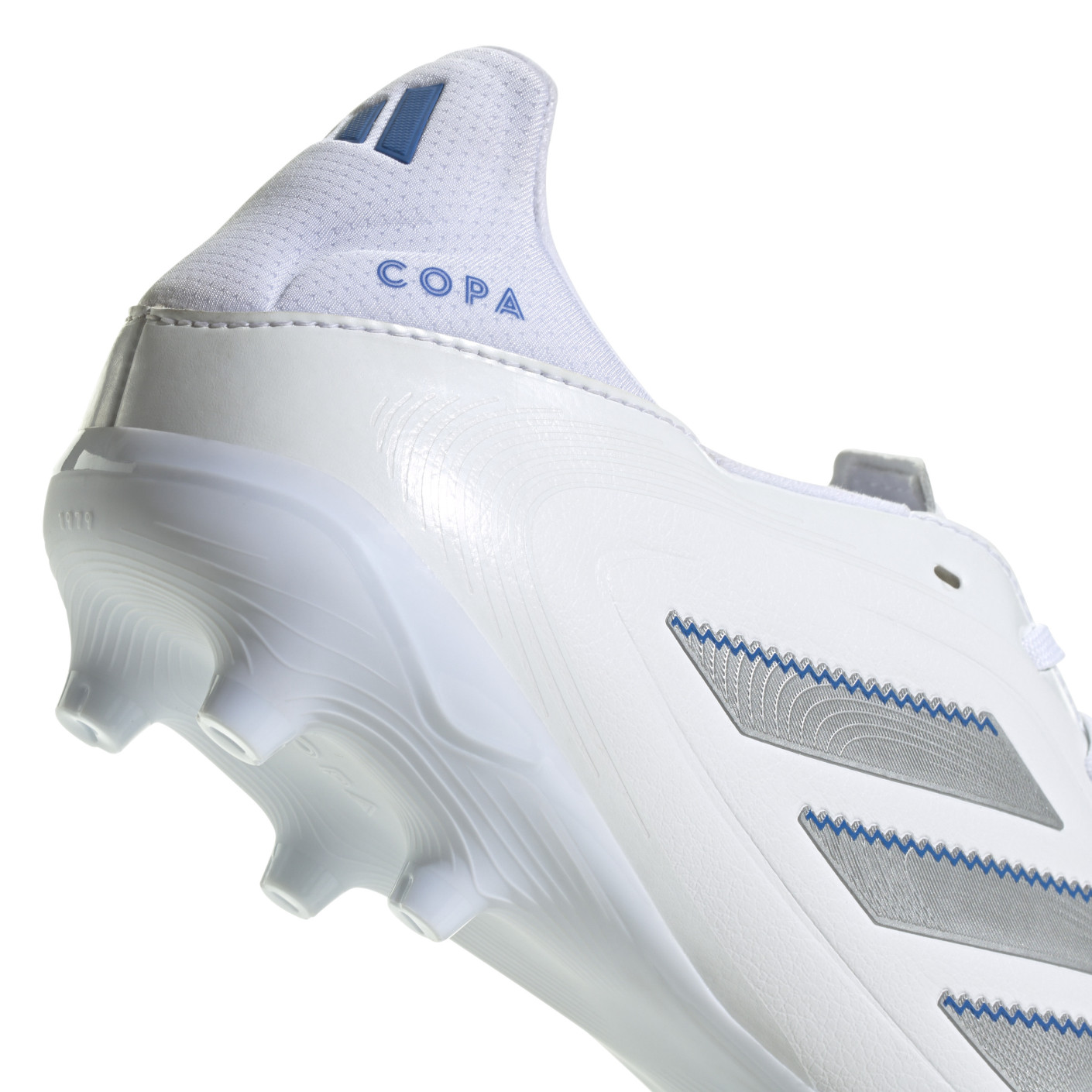 Adidas Copa Pure III League Gras / Kunstgras Voetbalschoenen (MG) Wit Zilver Blauw