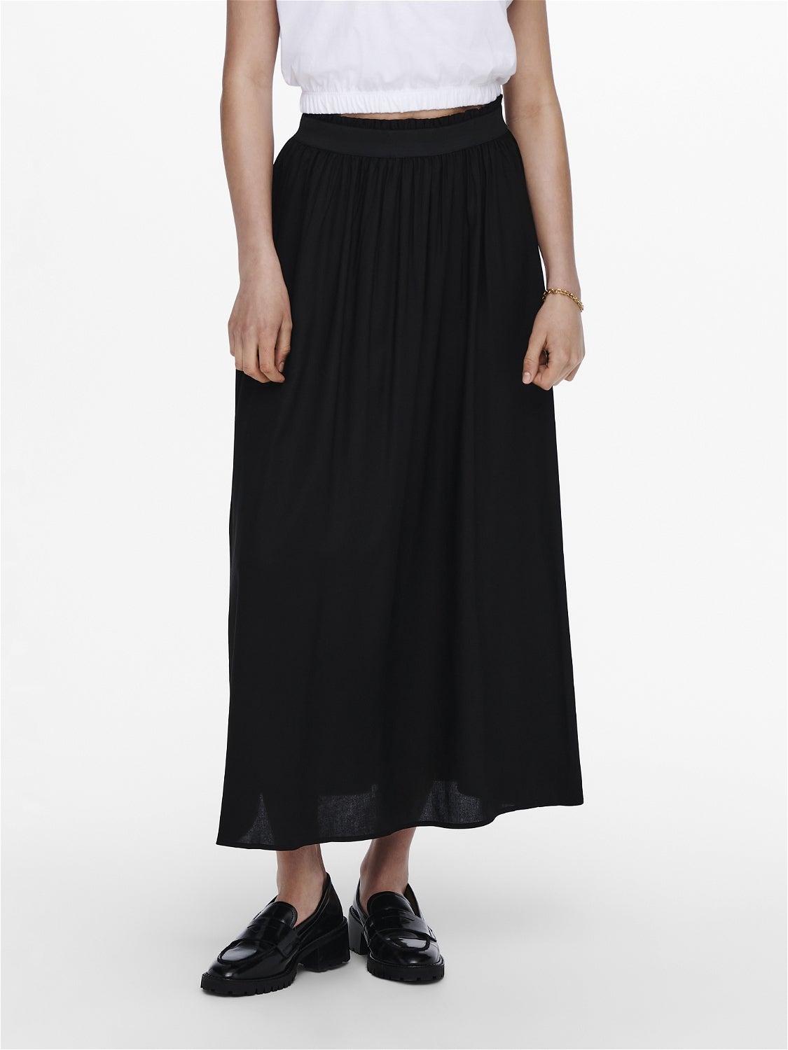ONLVENEDIG Plissierter Rock Black