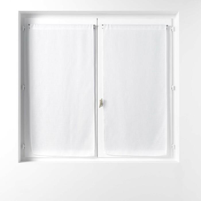 PAIRE DROITE PASSE TRINGLE 2X60X90CM VOILE TISSE