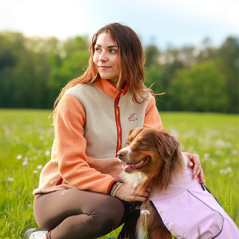 Canyon Half-zip Pile Fleece Dame Peach Fuzz/Copper Tan