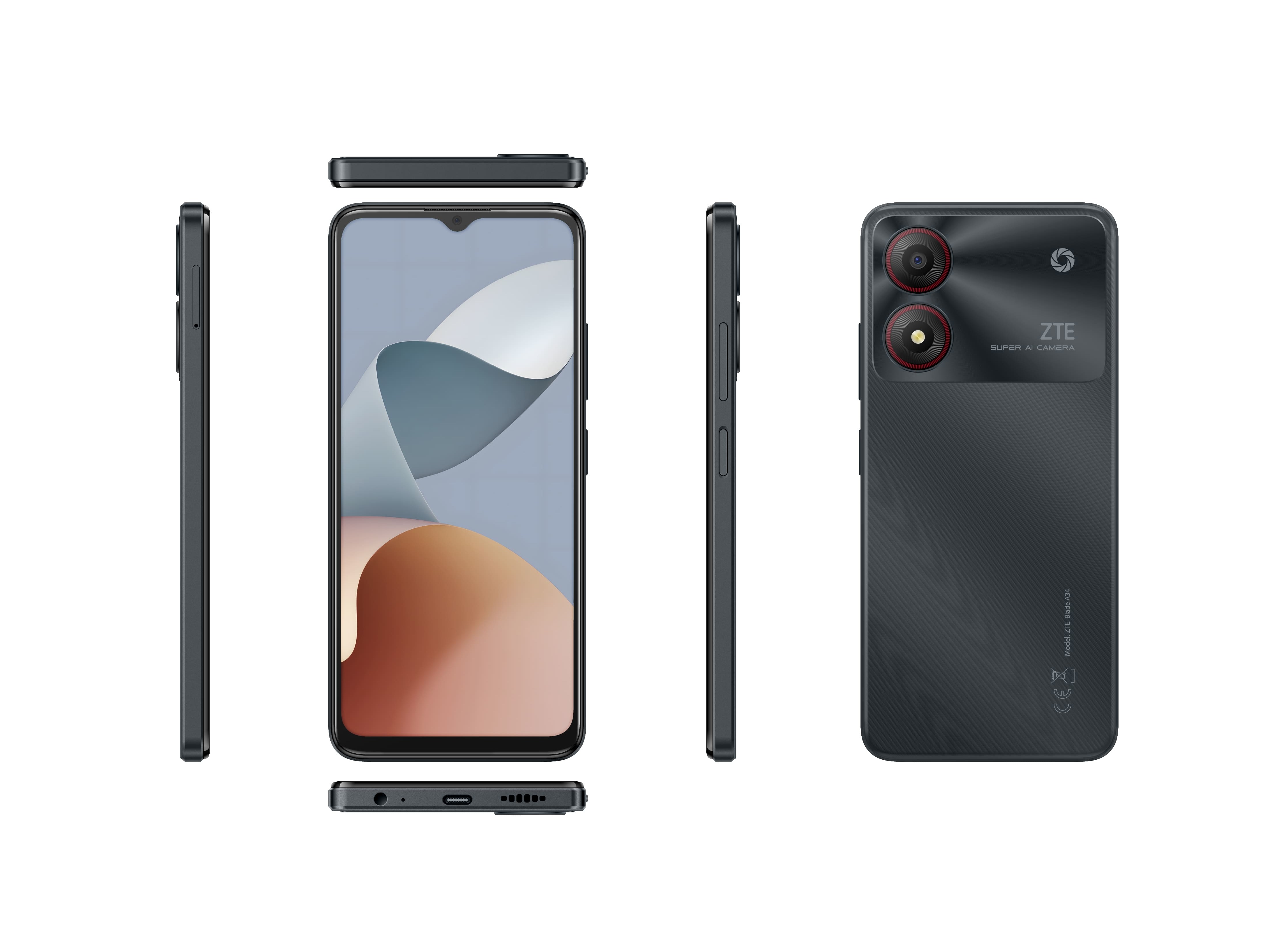 SMARTPHONE ZTE BLADE A34 CINZA 4GB 64GB
