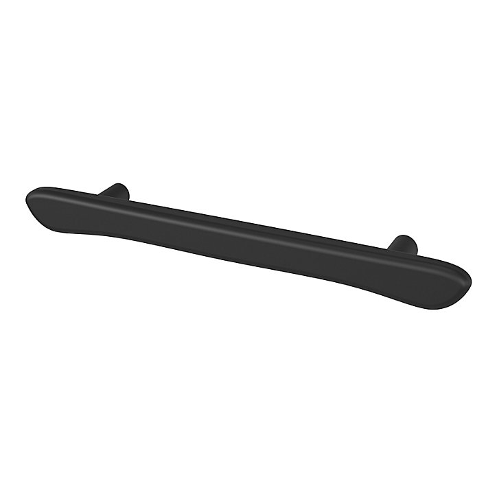 Poignée de meuble en T GoodHome Armel aluminium mat noir l.190mm x l.17mm x H. 30mm entraxe 128mm