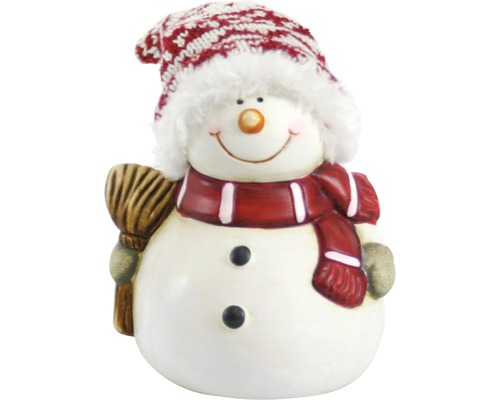 Kerstdecoratie sneeuwpop H 11cm