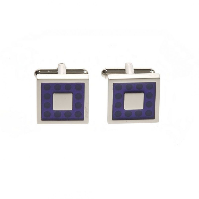 Boutons de manchette, Polka violet