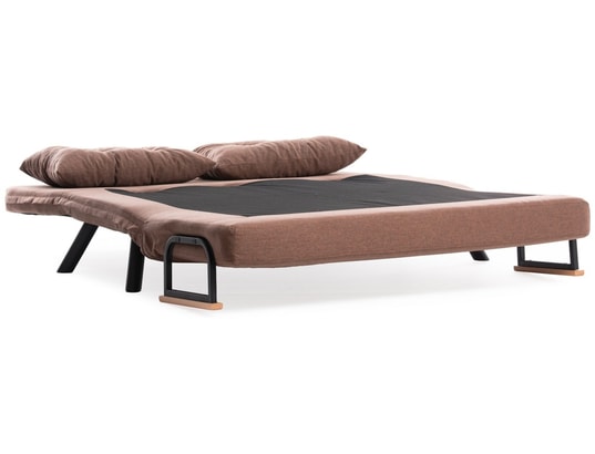 CONCEPT1 - Canapé lit Sando 2 places marron clair 133 x 78 x h78