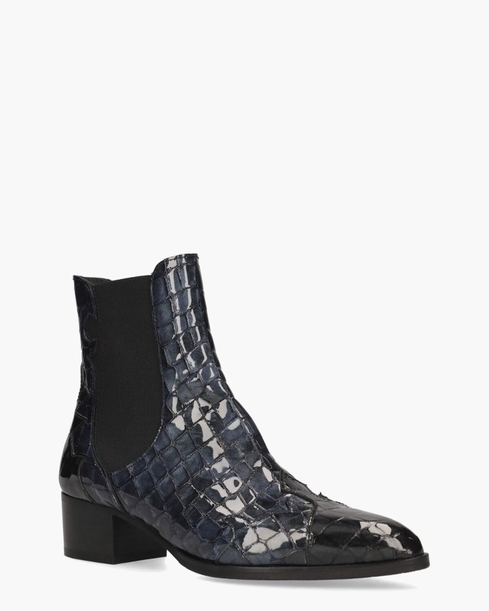 Pertini 30961 Zwart/Donkerblauw Dames Chelseaboots