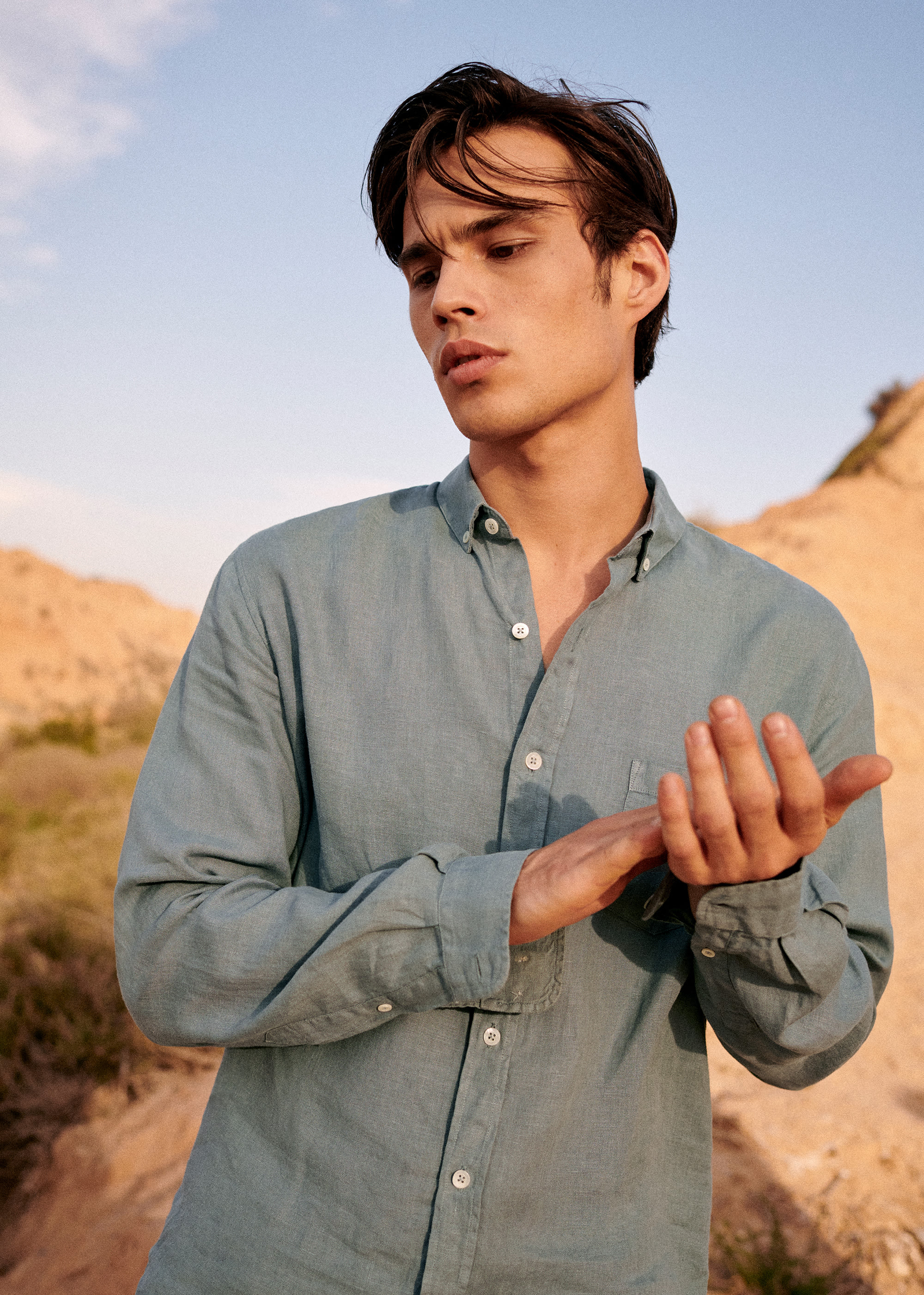 Chemise Charlie Lin - Bleu Acier - POUR LUI 5906577