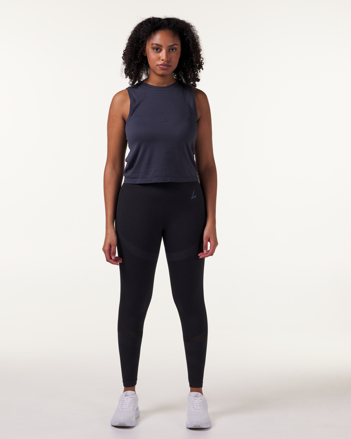 LEVITY Eclipse Mesh Seamless Tights Blue Ink Marl