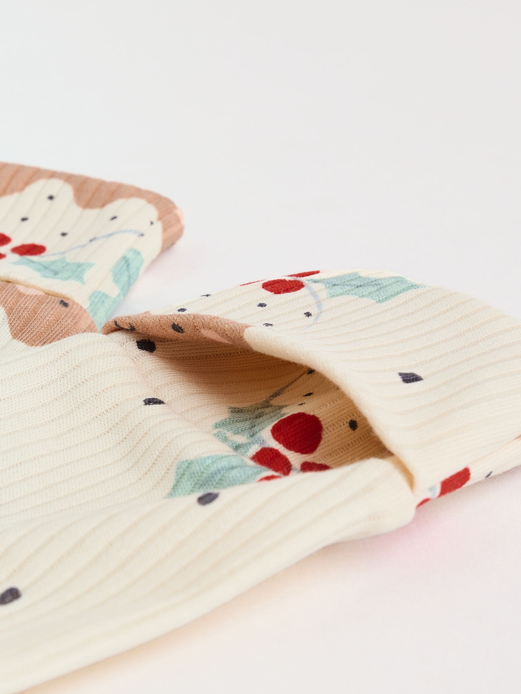 Ecru - Baby Kerstmis pyjama's met drukknopen 3 stuks (0mnd-2jr)