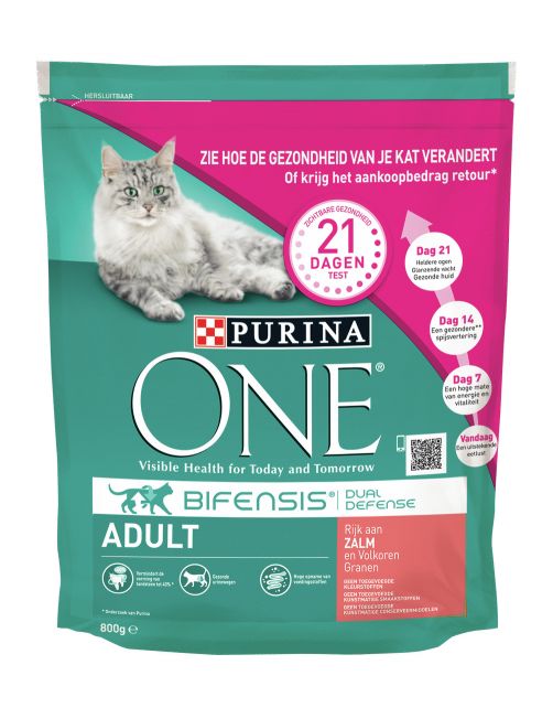 Purina One Adult Zalm&Granen - Kattenvoer