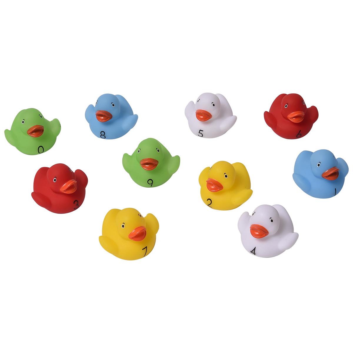 SET DE 10 CANARDS DE BAIN NUMEROTES ENFANTINE