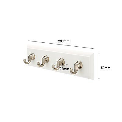 Barrette porte-clé Command 4 crochets blanc nacré