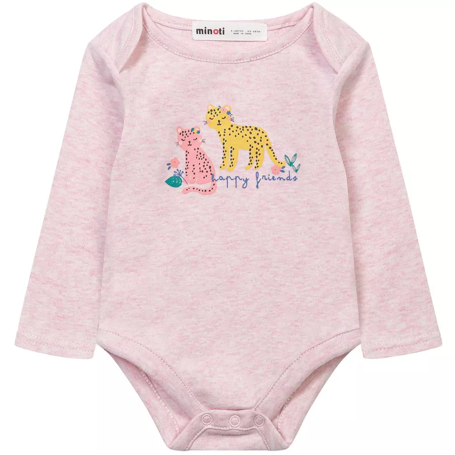 MINOTI 3er-Pack Bodys RosaWeiß