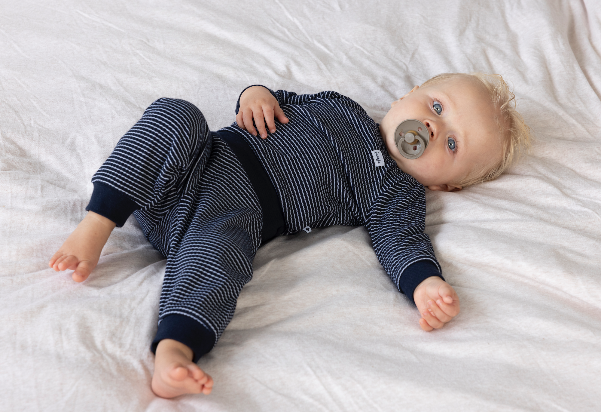 Feetje Feetje pyjama wafel royal blue