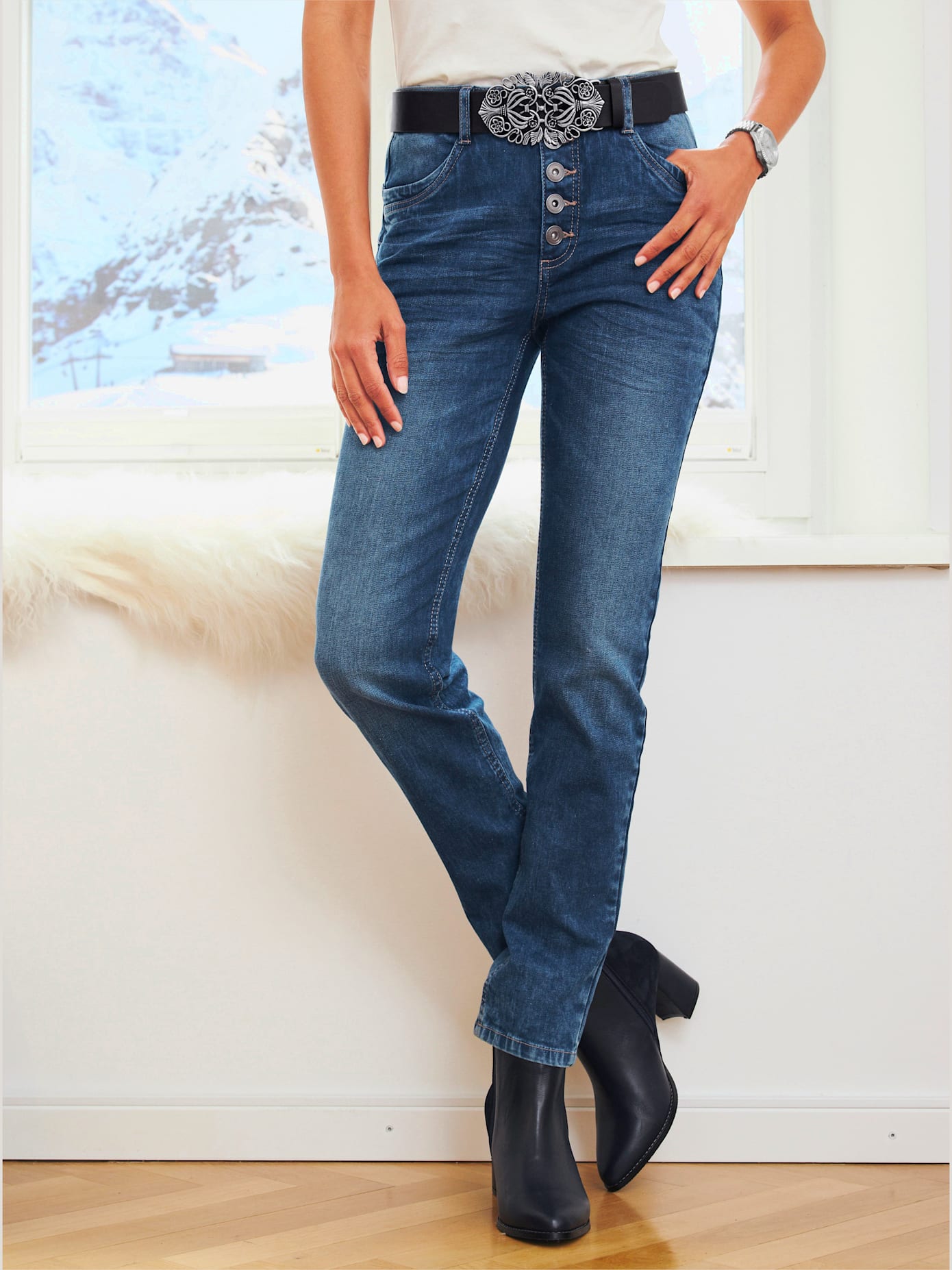 Jean push-up effet froissé tendance