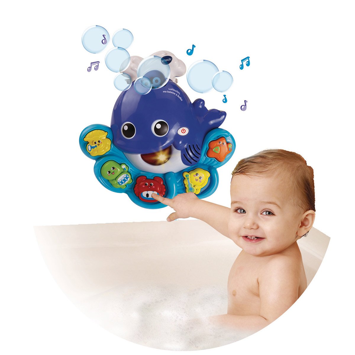 Jouet de bain Lolibulles, ma baleine à bulles