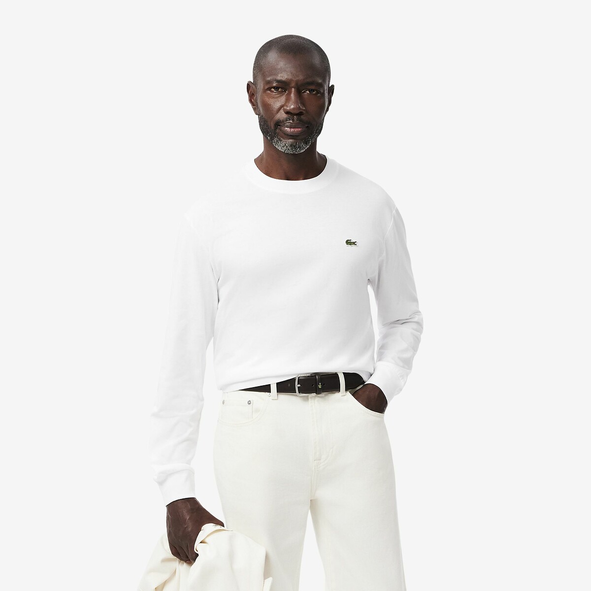 LACOSTE<br>Camiseta de manga comprida de algodão