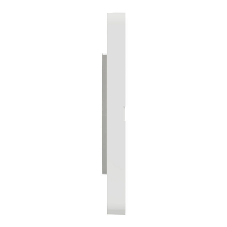 Plaque de finition double Schneider Electric Odace Touch aluminium martelé blanc