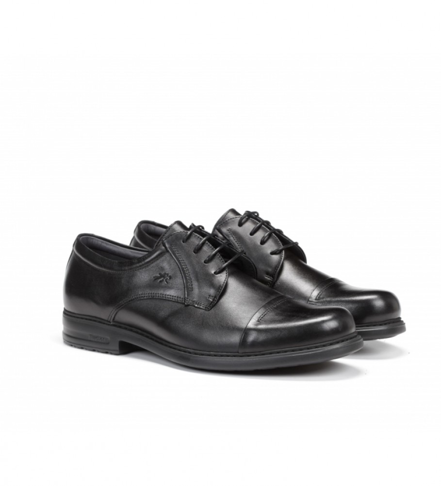 Sapatos Fluchos Simon 8468 em couro preto