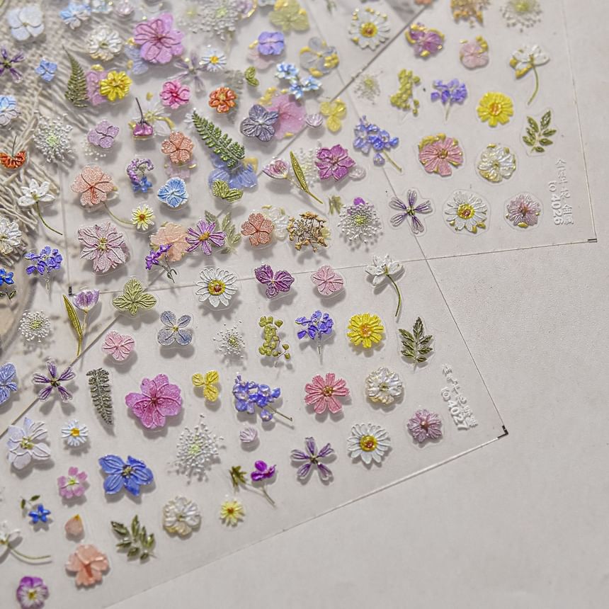 dainlili - Bloemennagelstickers