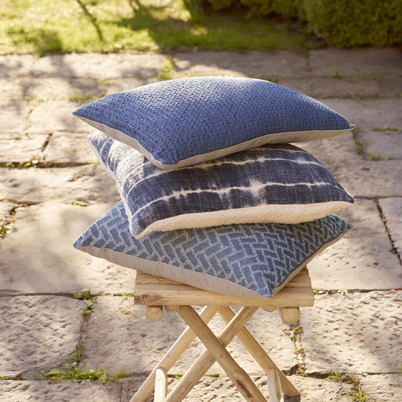 Pomax Coussin Denis bleu - 60x60 cm