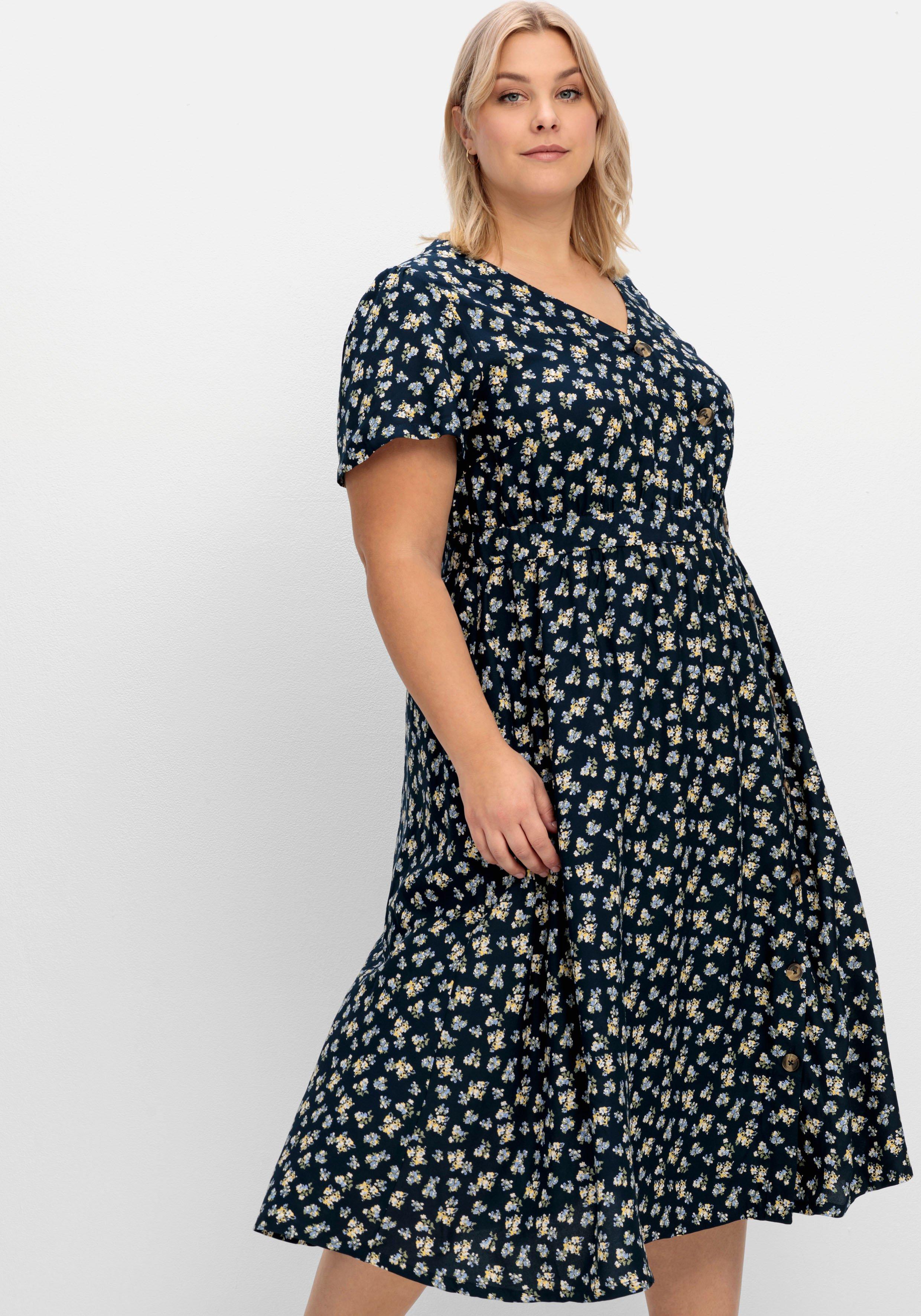 Maxikleid mit Blumen-Alloverprint