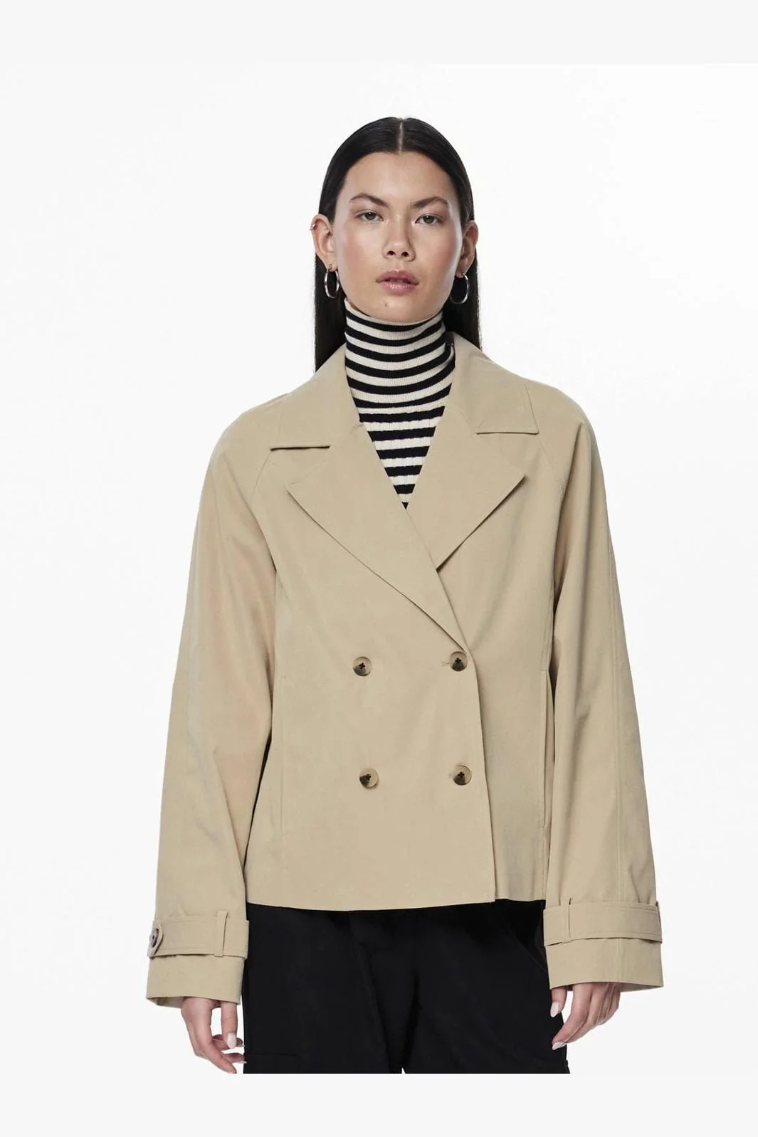 Pieces Pcbille Short Trenchcoat