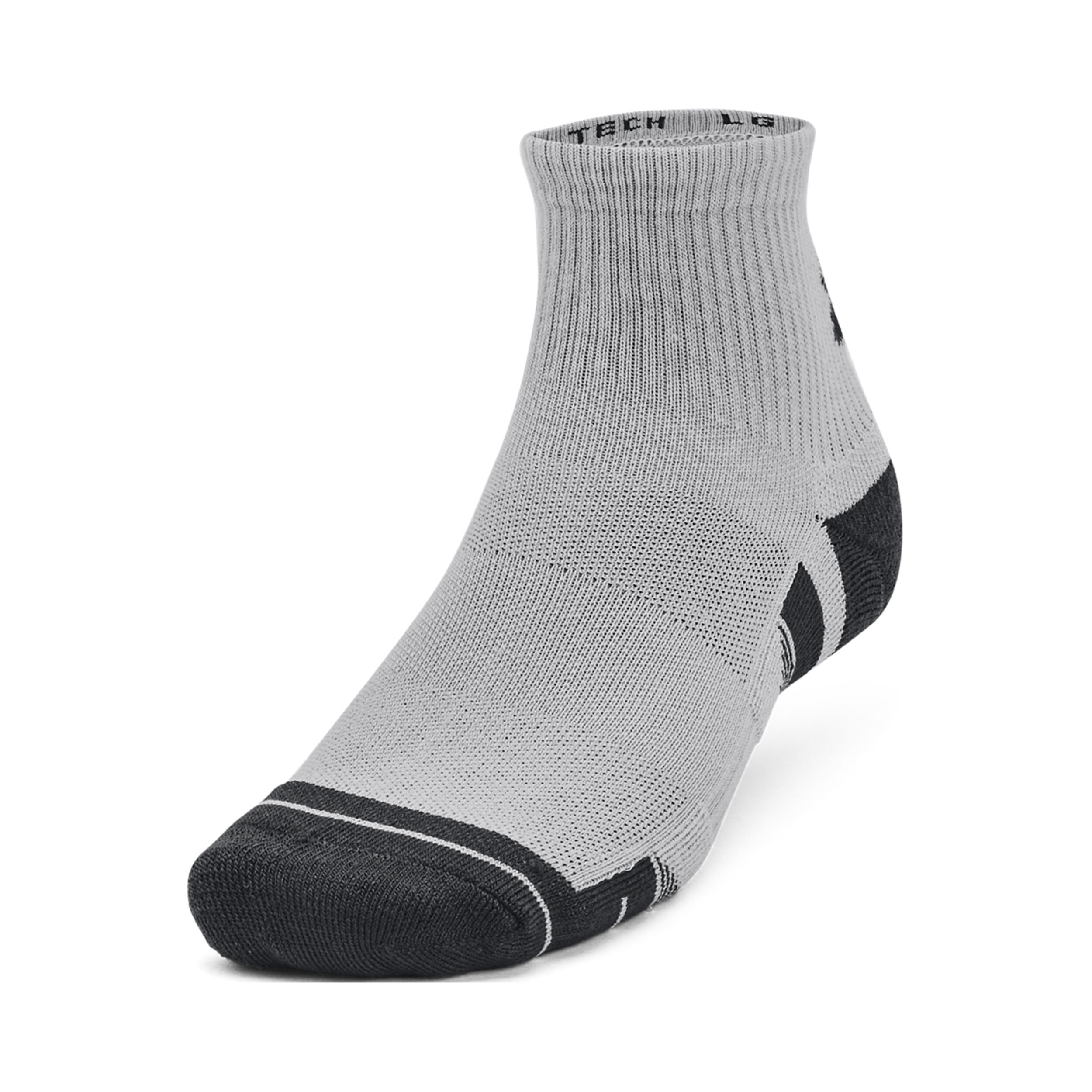 Under Armour Performance Tech Quarter Chaussettes De Tennis Pack De 3 - Gris , Multicouleur