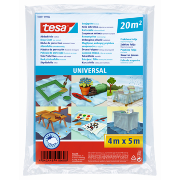 Tesa afdekfolie universal blauw 4 x 5 m