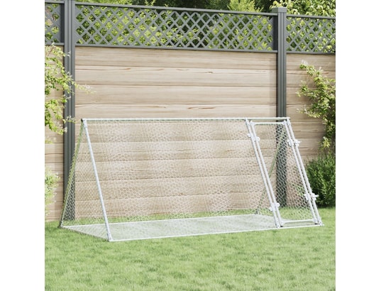 VIDAXL - Cage à lapin argenté 200x105x91 cm acier galvanisé