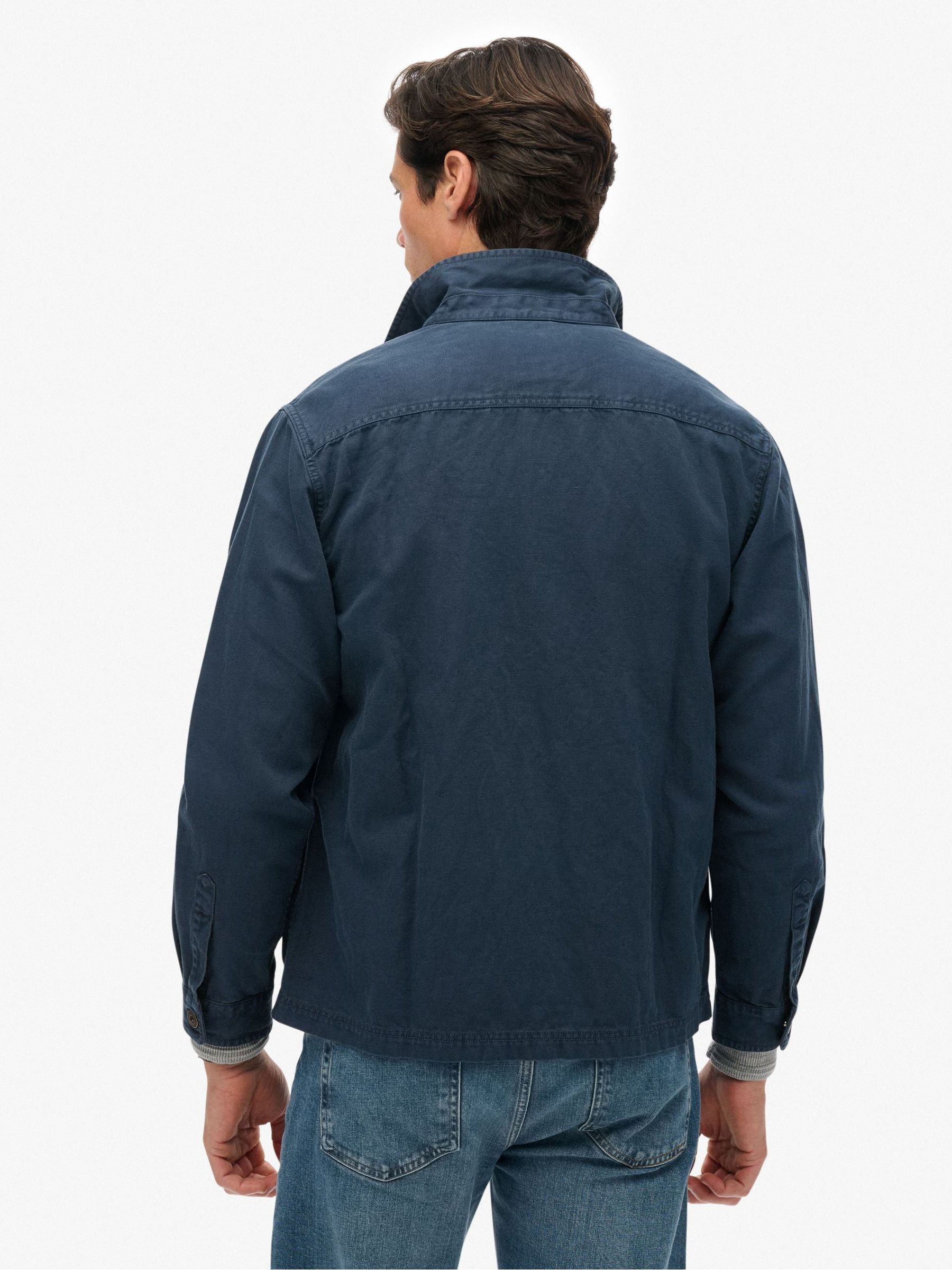 Superdry The Merchant Store Linen Blend Overshirt