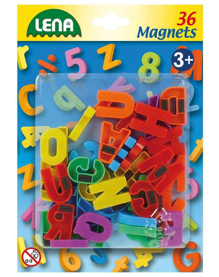 Magnet-Großbuchstaben 36-teilig in bunt
