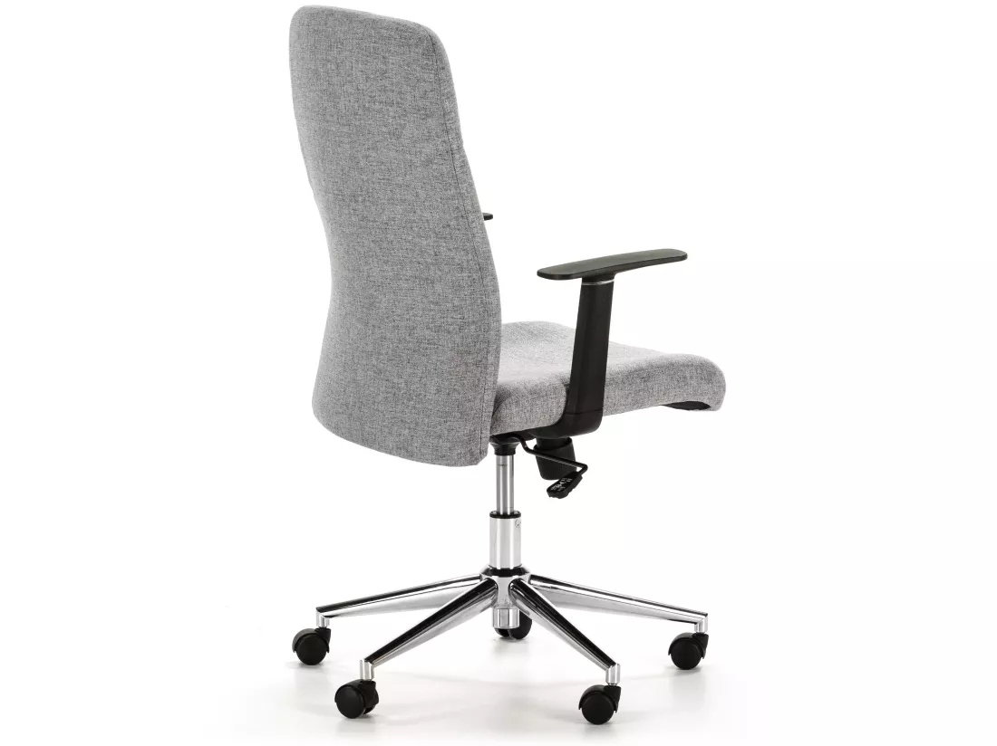 Fauteuil de Bureau relevable et reclinable Sam, Tissu Gris Clair