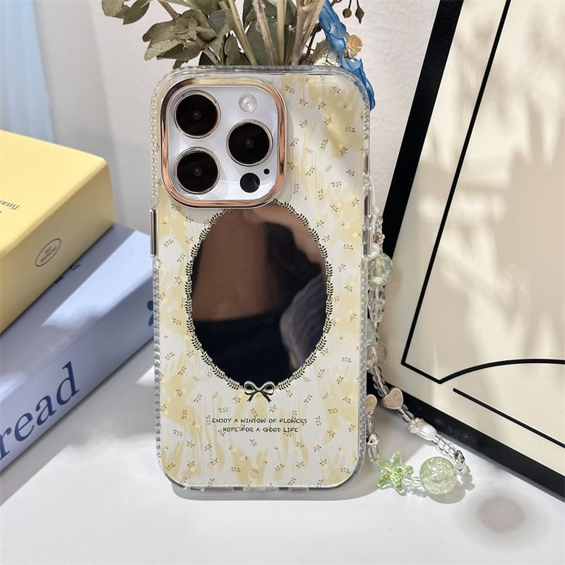 Fonekase - Gespiegelde telefoonhoes / band / set - Apple iPhone 16 Pro Max / 16 Pro / 16 Plus / 16 / 15 Pro Max / 15 Pro / 15 Plus / 15 / 14 Pro Max / 14 Pro / 14 Plus / 14 / SE / 13 Pro Max / 13 Pro / 13