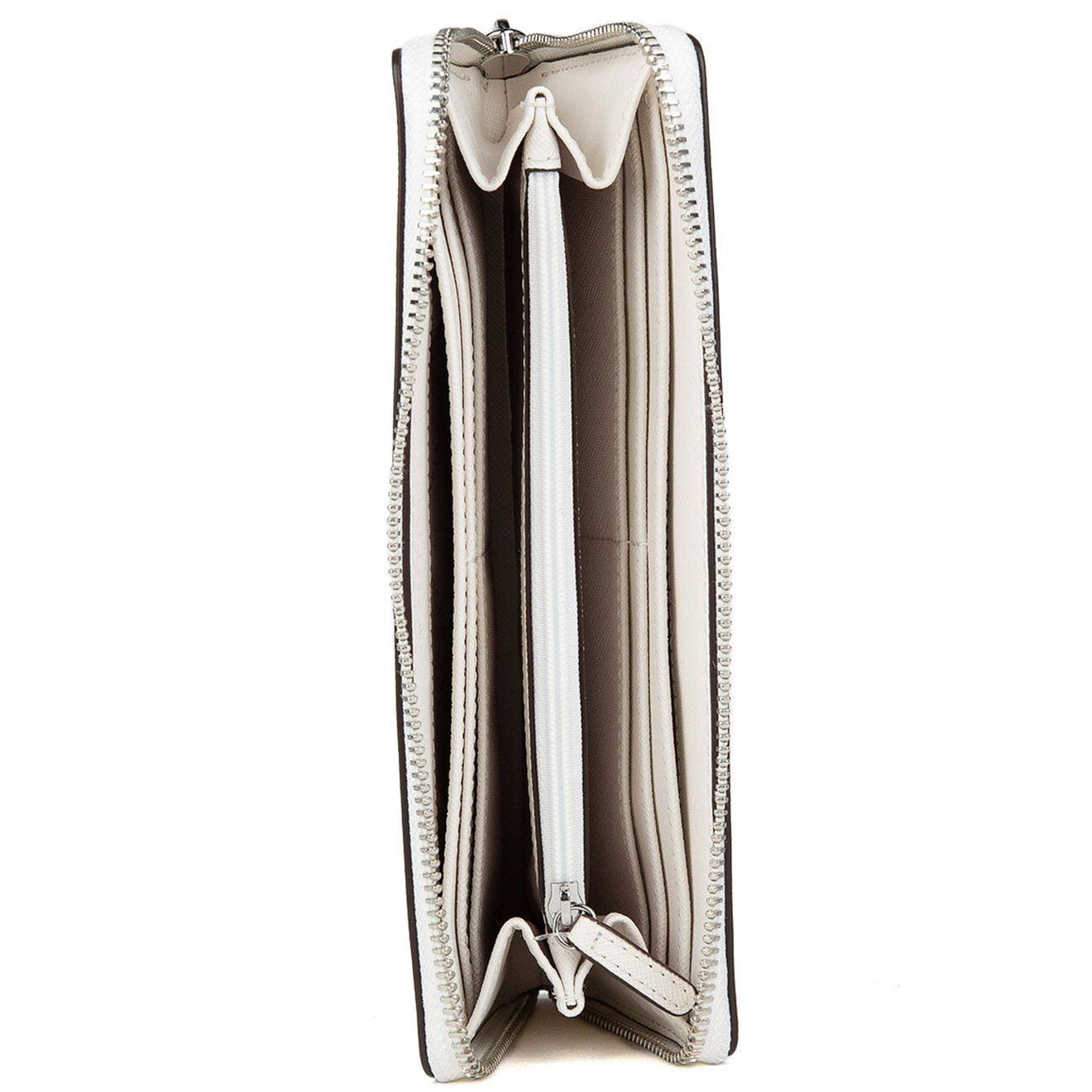 Michael Kors Compagnon en Cuir Jet Set Travel blanc - 10x20.5x2.5 cm