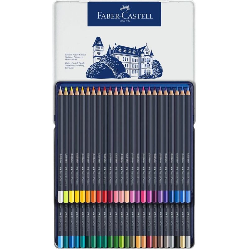 FABER-CASTELL Crayons de couleur GOLDFABER, étui en métal