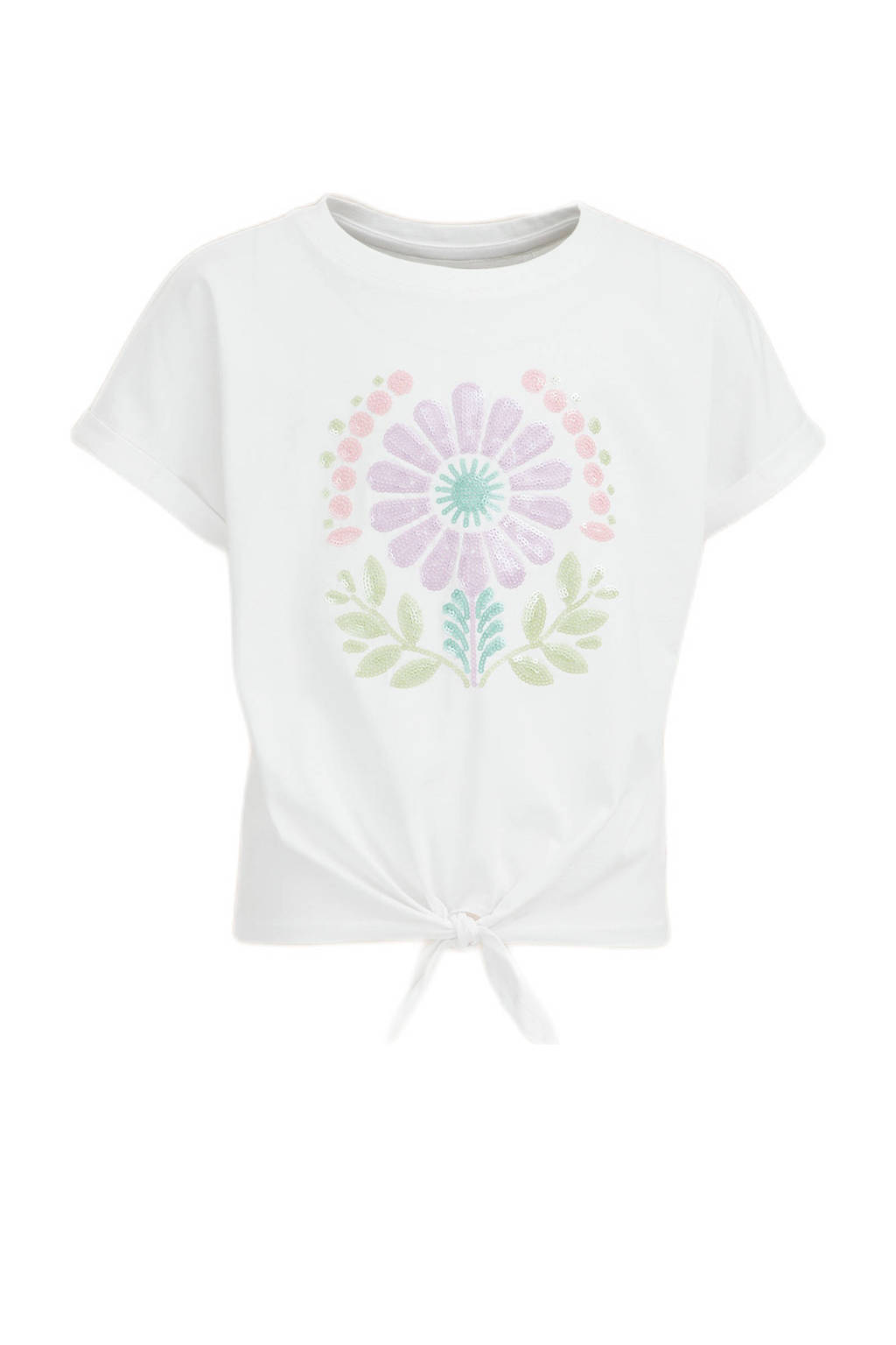 WE Fashion T-shirt met printopdruk wit