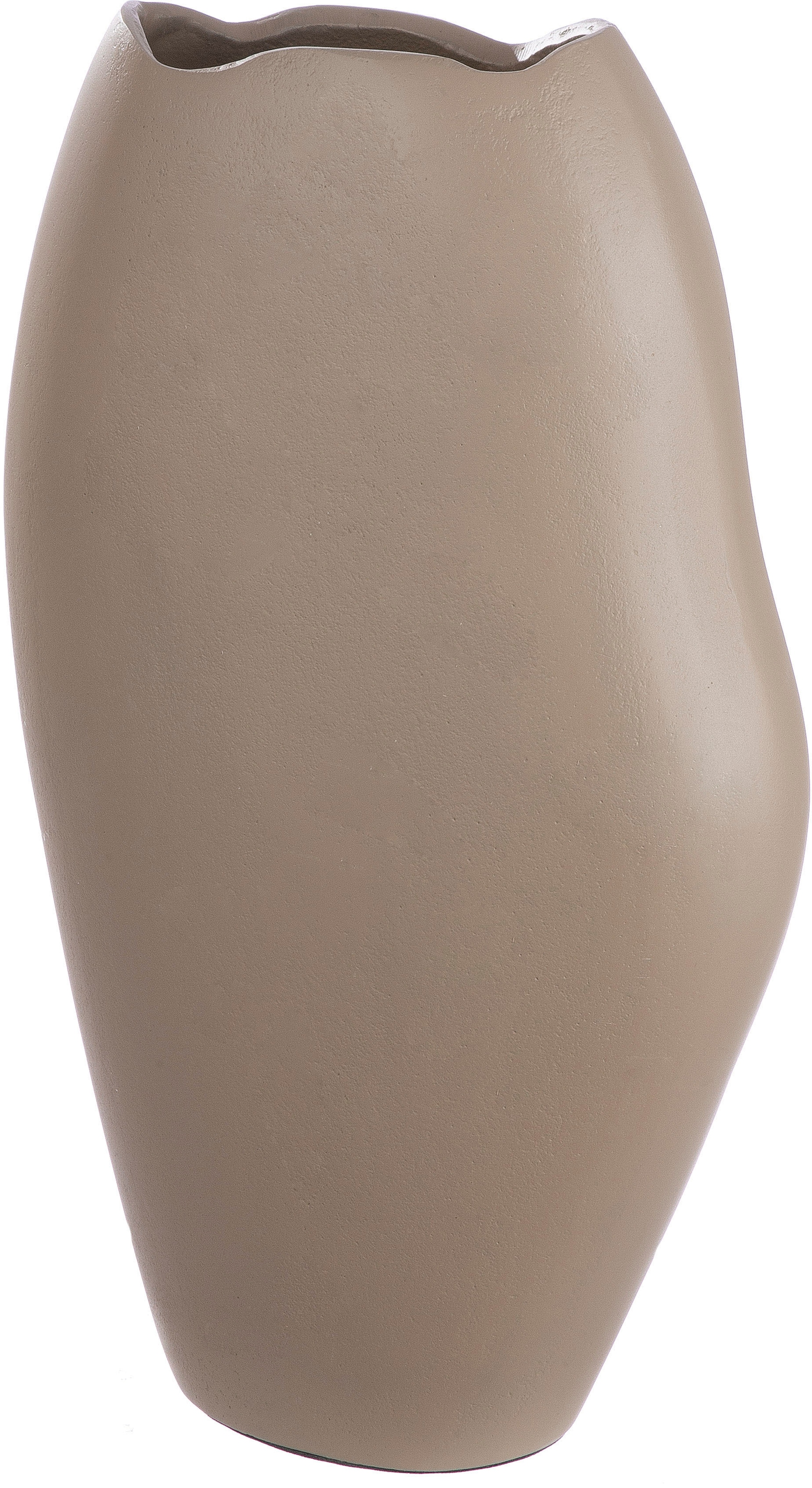 Casablanca by Gilde Tischvase »Helena, Dekovase« Vase aus Aluminium, mit geschwungenem Rand, Höhe ca. 33 cm