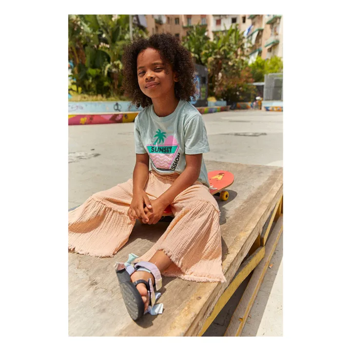 Hundred Pieces Pantalon en Gaze Coton Bio | Rose