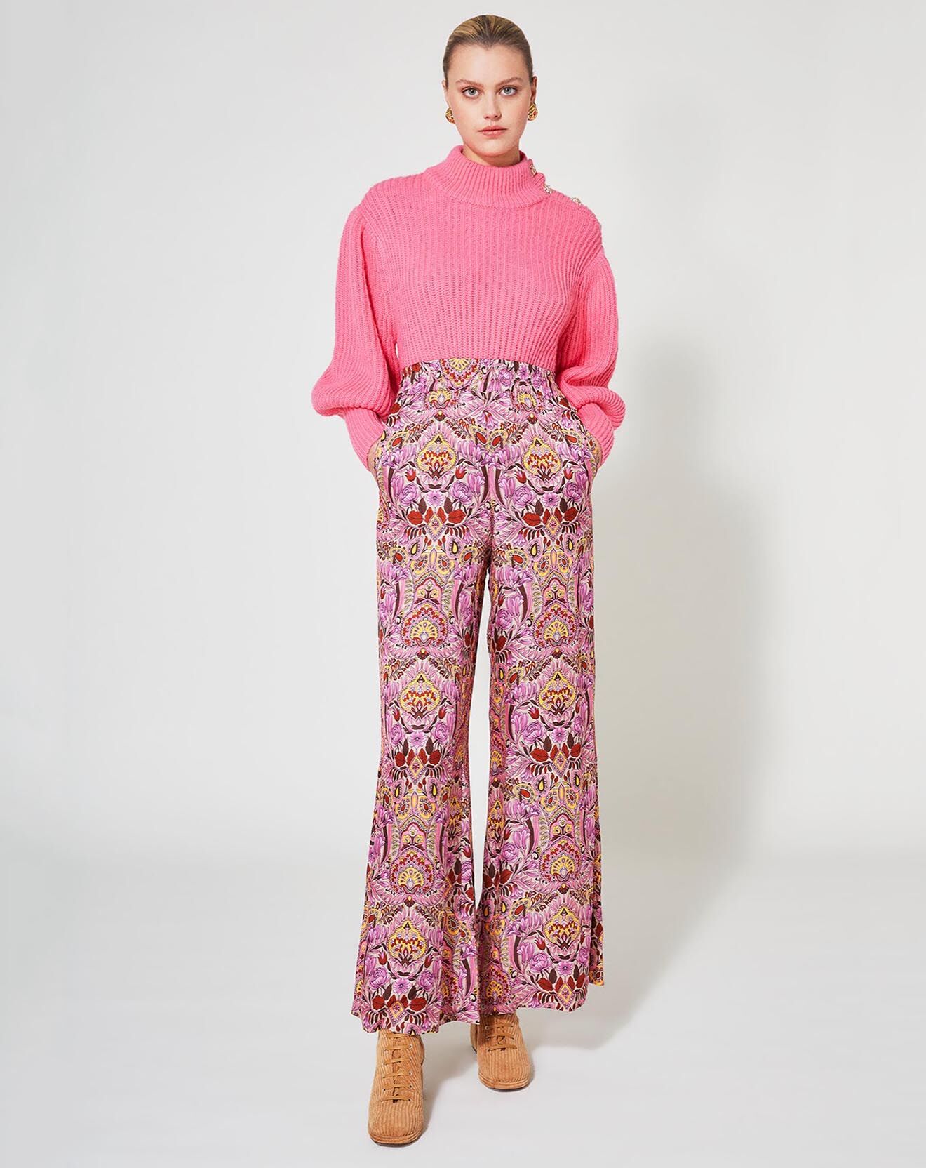 Manoush Pull Froufrou rose