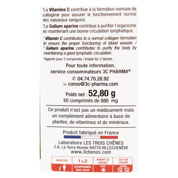 3C Pharma LymphaVeine 60 comprimidos