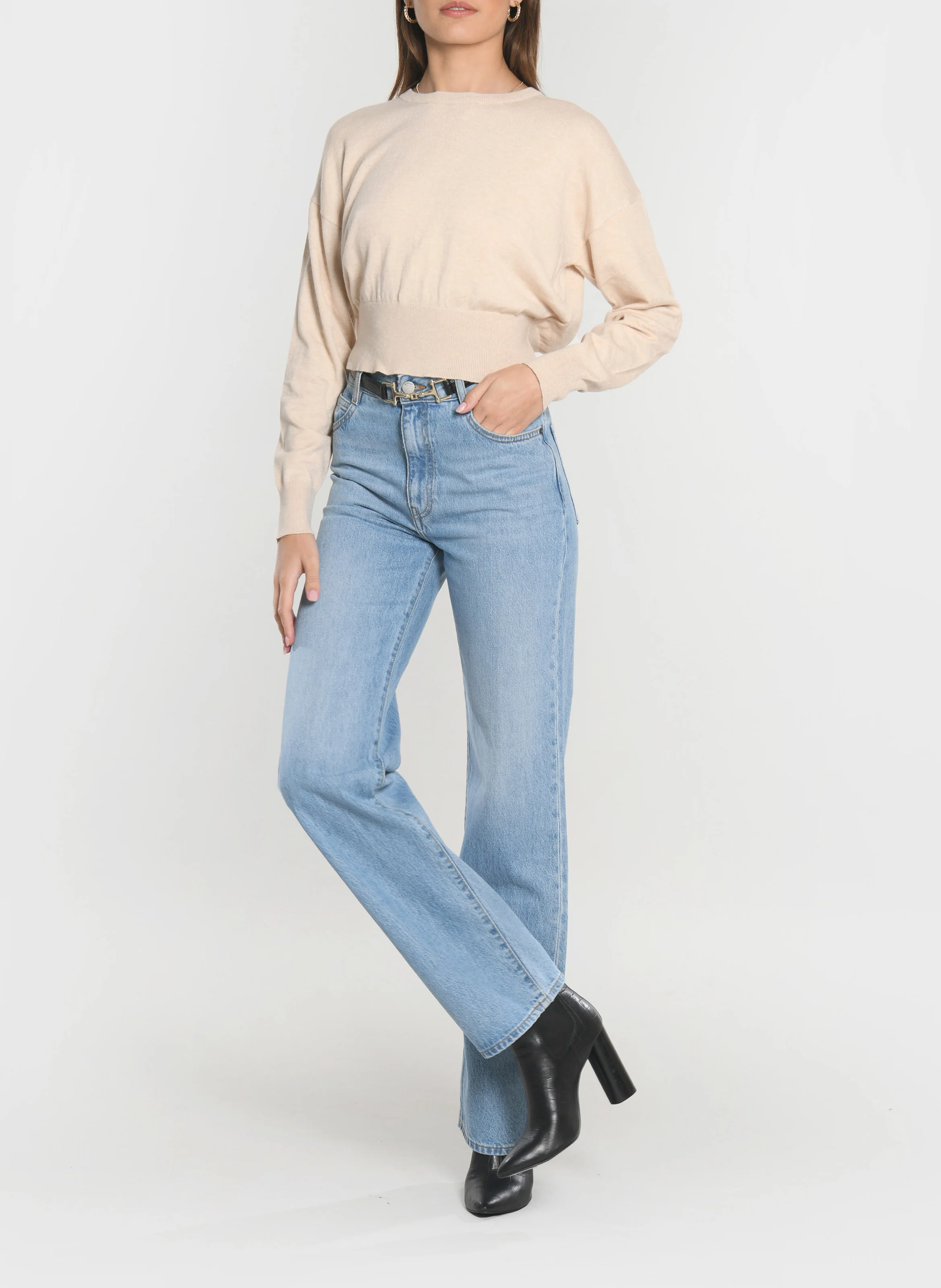 NOLWENN - Pull court large| Beige