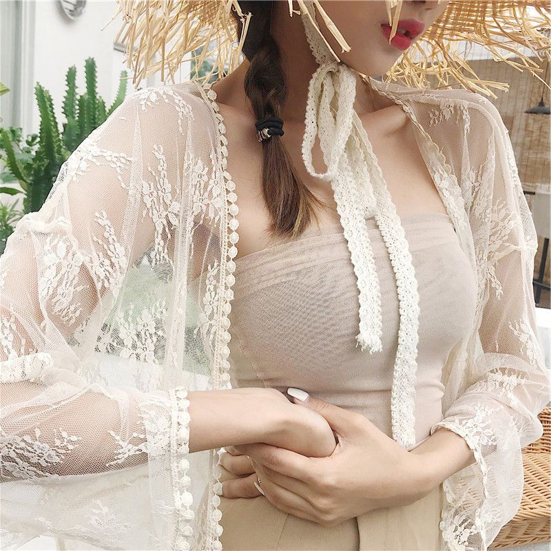 Mikiko - Kanten strandcover-up