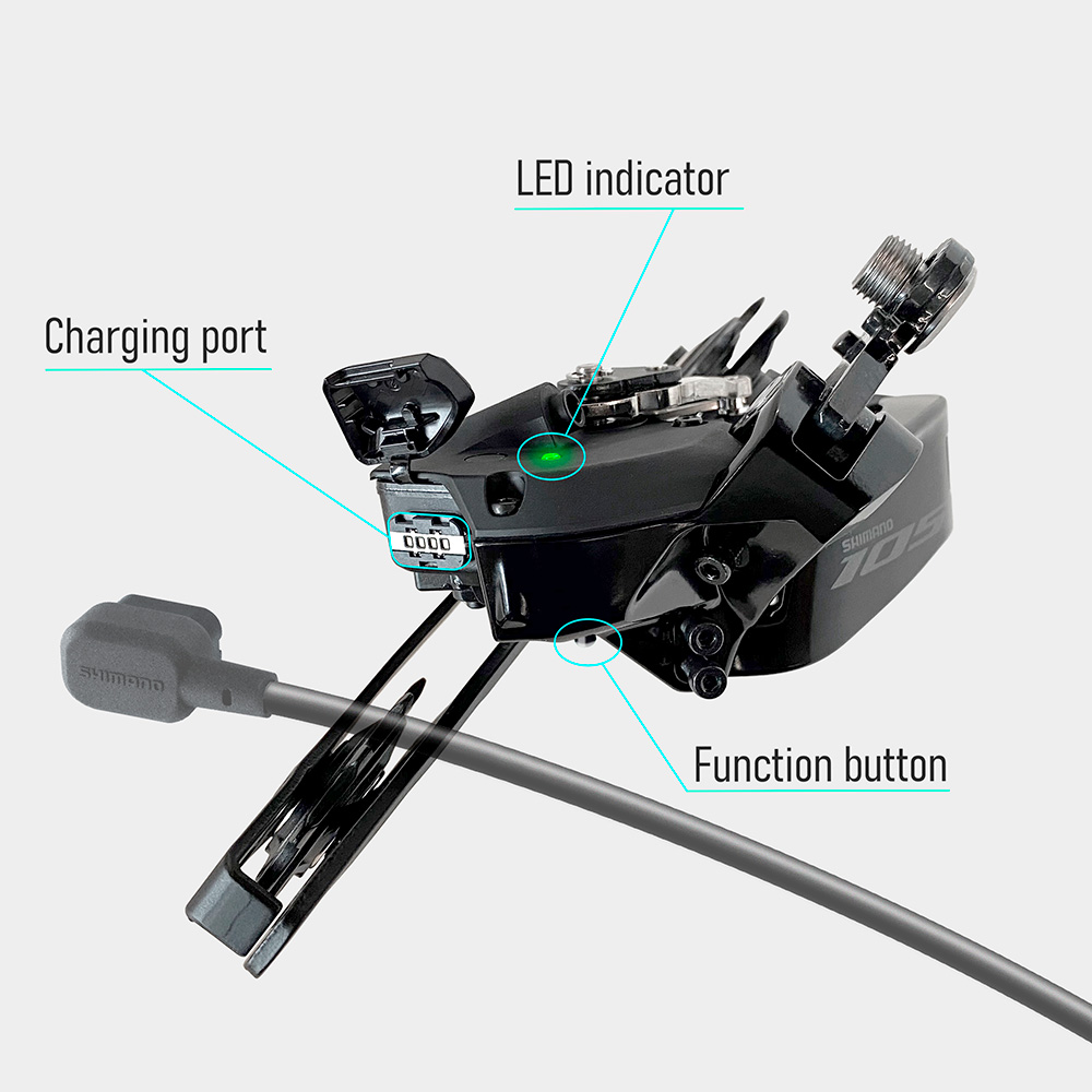 Shimano 105 R7150 Di2 Bagskifter 12 Speed