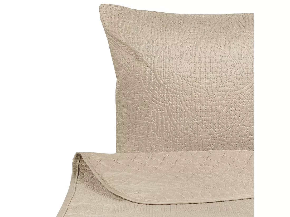 Couvre-lits avec coussins SHUSH 160 x 220 cm Taupe