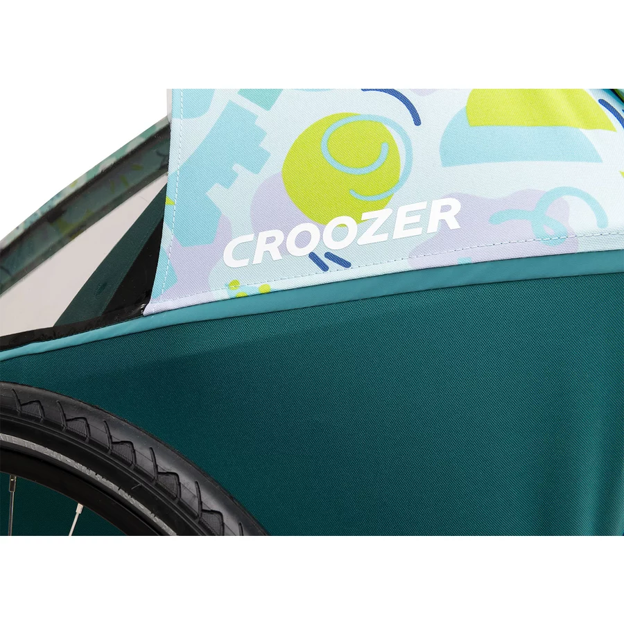 CROOZER Kinderfahrradanhänger Kid Vaaya 2 Colourful Journey inklusive Sonnenschutz
