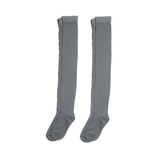 Pieces Nanna 2-pak Knæstrømper, Medium Grey Melange