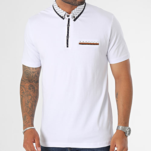 Polo Manches Courtes Blanc