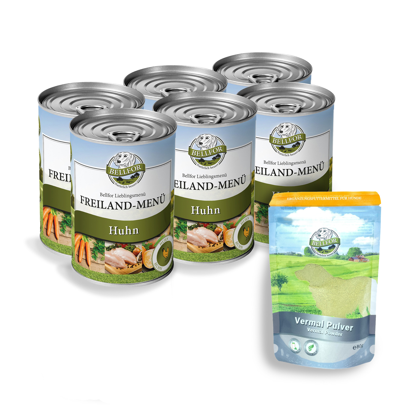 Kit d'alimentation pour petits chiens atteints de parasites intestinaux