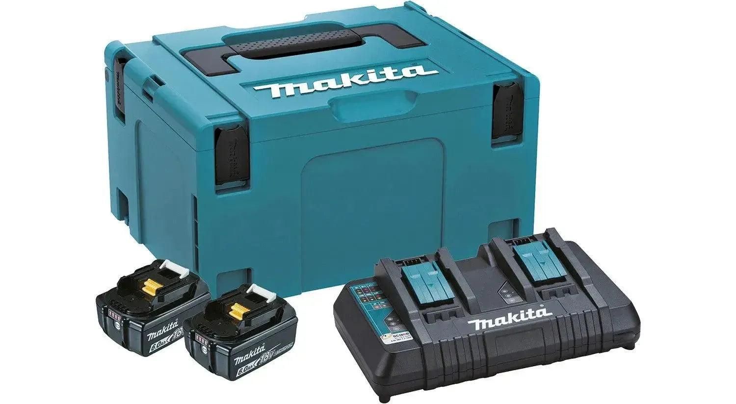 Makita Accu Starterset 18V DC18RD 2xBL1860B - 198077-8